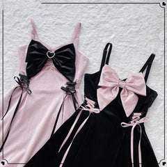 Velvet Sweetheart Suspender Dress