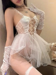 Summer Fairy Mesh & Lace Wedding Gown