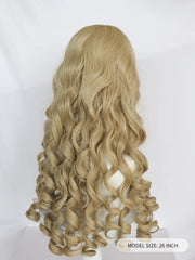 26โณ Princess Aurora Curly Wig โ Long Brown Sleeping Beauty Hair for Halloween & Christmas