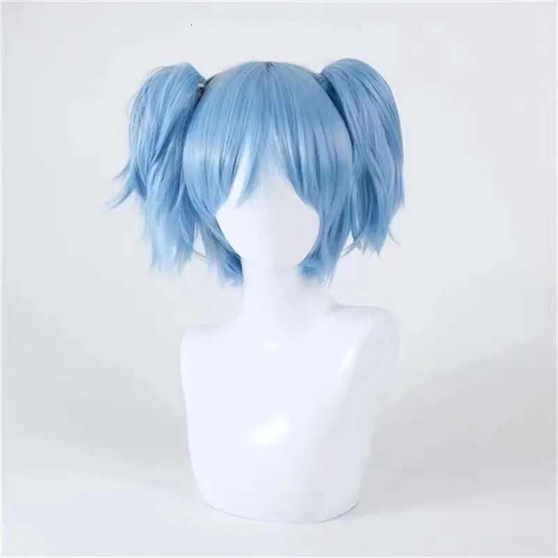Shiota Nagisa Double Ponytail Wig – Vibrant Blue Cosplay Hair for Women