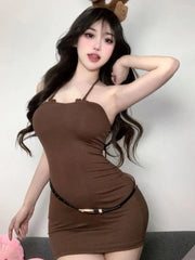 Spicy Sweet Tie-Neck Halter Mini