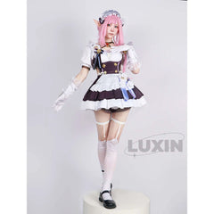 Elysia Maid Cosplay Bundle – Dress, Wig & Shoes for Honkai Impact Rd Fans