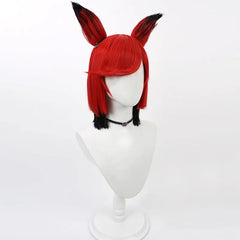 Alastor โRadio Demonโ Cosplay Wig โ Sinister Red & Black Broadcast Hair