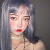 Sleek Chemical Fiber Cosplay Wig – Heat-Resistant High-Gloss Synthetic Hair