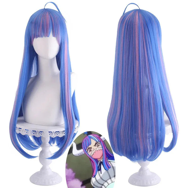 Ulti Anime Cosplay Wig – Long Straight Heat-Resistant Hair with Horn Prop