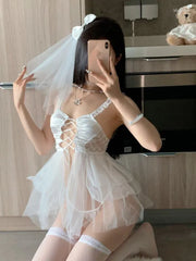 Summer Fairy Mesh & Lace Wedding Gown