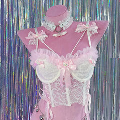 Handmade Lace bow camisole