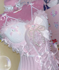 Handmade Bow lace vest vest suit