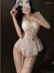 Bow-Kissed Lace Summer Mini