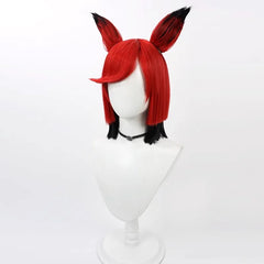 Alastor โRadio Demonโ Cosplay Wig โ Sinister Red & Black Broadcast Hair