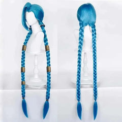 League of Legends Jinx Braided Wig – Iconic Blue “Loose Cannon” Style
