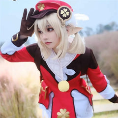 Ultimate Klee Cosplay Bundle – Red Dress, Wig, Shoes & Backpack Set