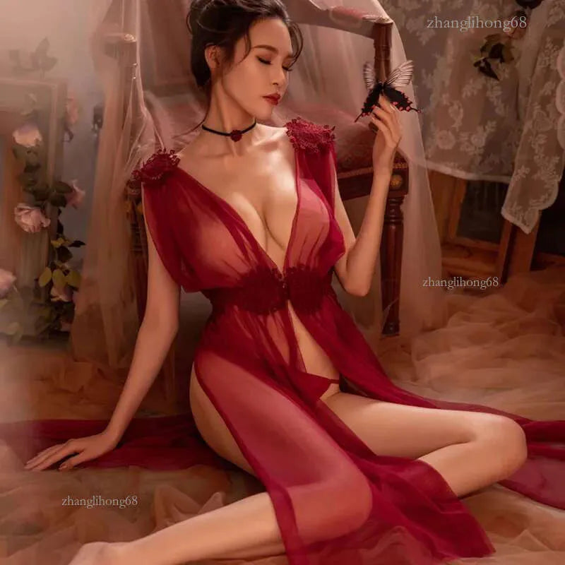 High-Quality Embroidered Long Night Dress