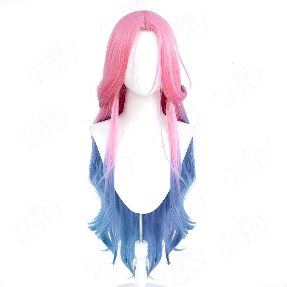 HSIU Pink-to-Purple Gradient Wig – Alien-Inspired Long Hair for Mizi Cosplay