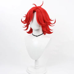 Niffty Red Cosplay Wig – Vibrant Hazbin Hotel Anime Hairpiece