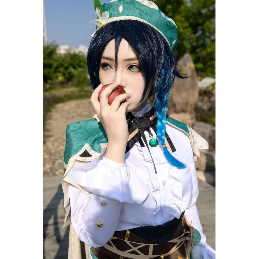Venti Braid Cosplay Wig – Heat-Resistant Synthetic Hair for Genshin Impact Fans