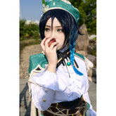 Venti Braid Cosplay Wig โ Heat-Resistant Synthetic Hair for Genshin Impact Fans