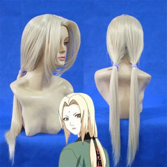 Senju Tsunade Cosplay Wig – Luxurious Light Blonde with Dramatic Long Side Bangs