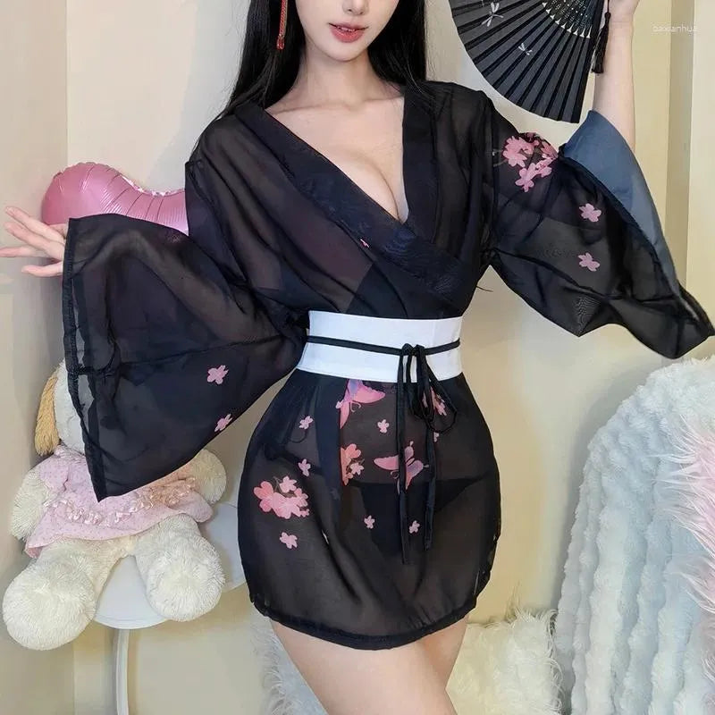 Japanese Kimono Bathrobe Lingerie for Curves