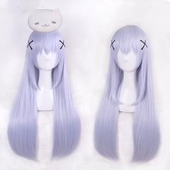 Kaze Chino Wind Whisper Cosplay Wig – Soft Silver-Blue Anime Hairpiece