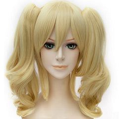 Golden Yellow Curly Cosplay Wig – Full Headgear for European & American Anime Styles