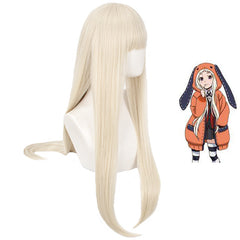 Milk-Golden Anime Bangs Wig – Soft Golden Blonde Cosplay Hairpiece
