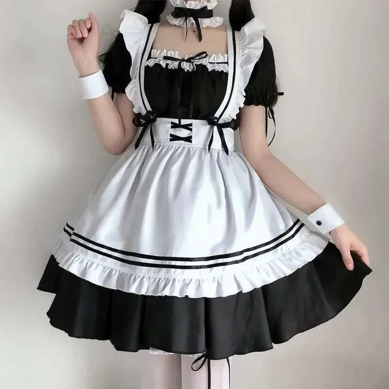  Lovely Lolita Maid Cosplay Costume