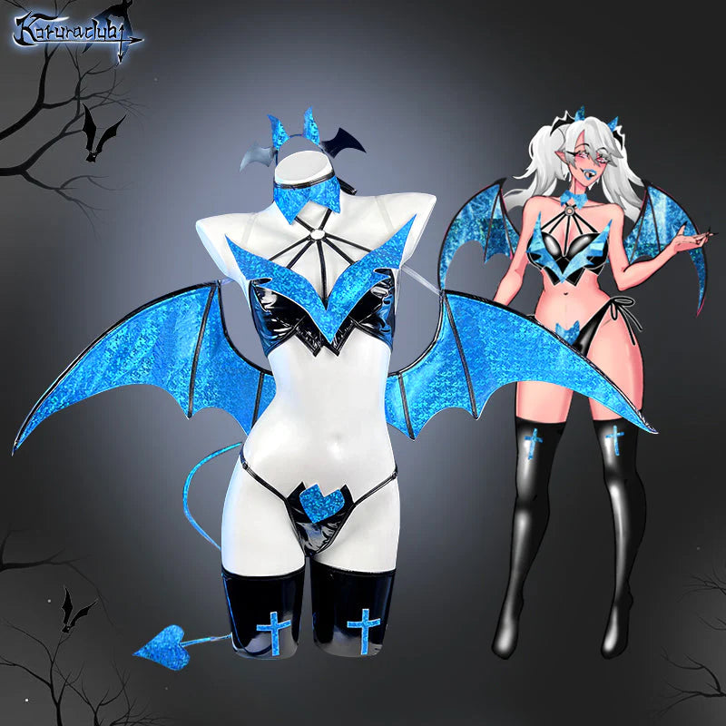 KORURACLUB-Cosplay Blue Diamond Succubus Lingerie（7-Piece Set）