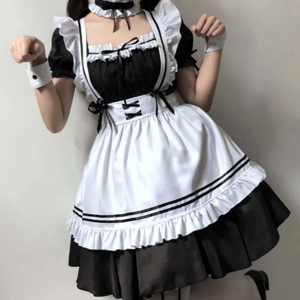  Lovely Lolita Maid Cosplay Costume