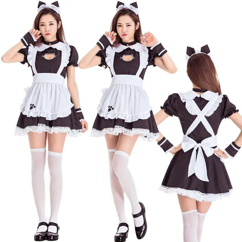 Theme Costume — Anime Cute Lolita French Cat Maid Outfit