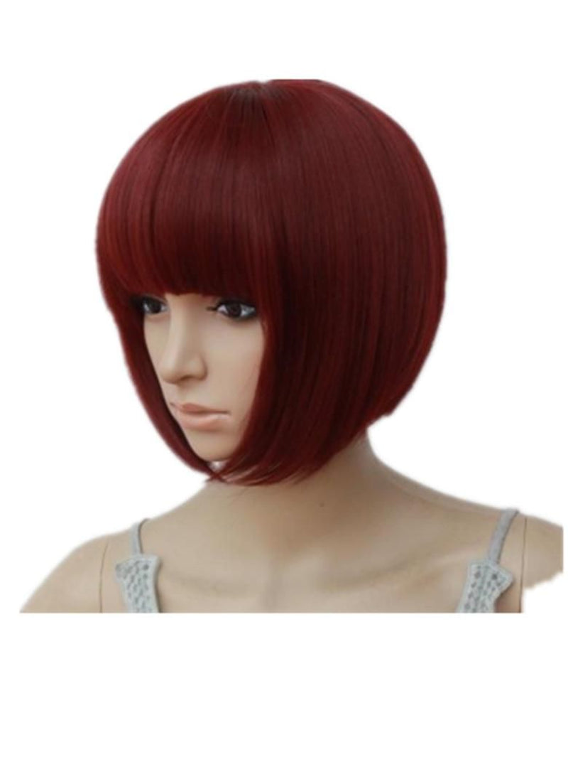 Fei-Show Pink Bob Wig – Heat-Resistant Short Wavy Cosplay Hairpiece