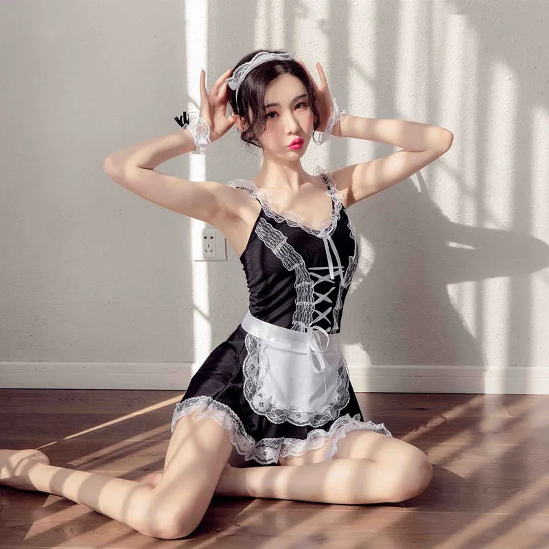  Erotic Maid Uniform Skirt Set