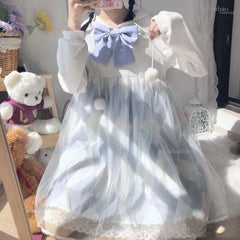 Dreamy HOUZHOU Kawaii Muslin Tulle Lolita Dress