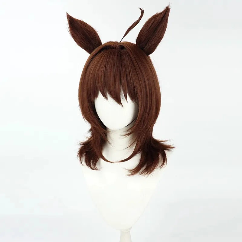 Agnes Tachyon “Pretty Derby” Cosplay Wig – Sleek Pink & White Racing Style