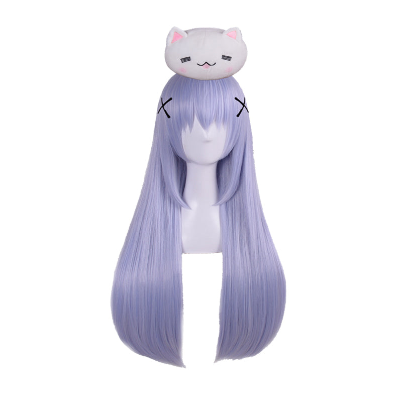Kaze Chino Wind Whisper Cosplay Wig – Soft Silver-Blue Anime Hairpiece