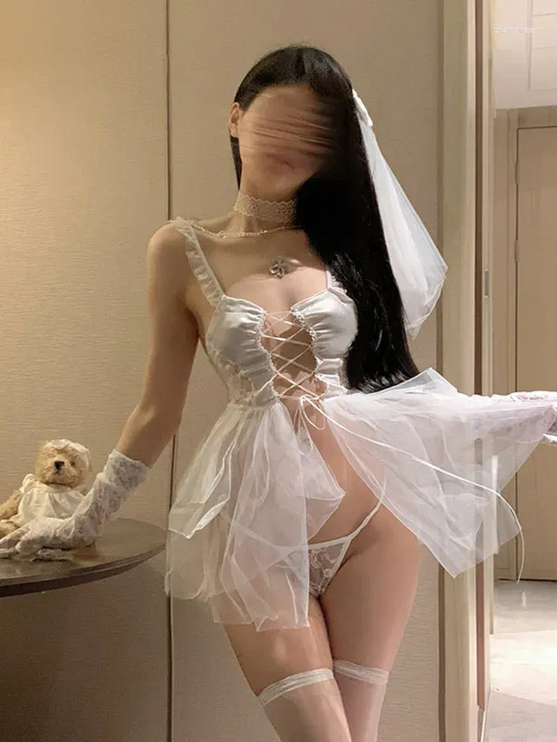 Summer Fairy Mesh & Lace Wedding Gown