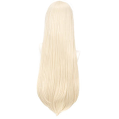Milk-Golden Anime Bangs Wig – Soft Golden Blonde Cosplay Hairpiece
