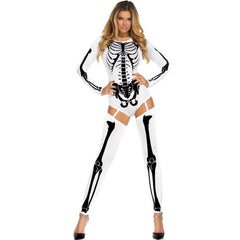  Skull Zombie Cosplay Costume – Halloween Horror Chic