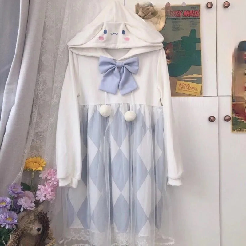 Dreamy HOUZHOU Kawaii Muslin Tulle Lolita Dress