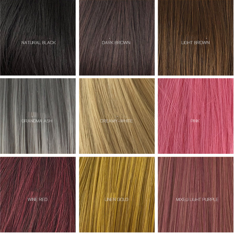 Sleek Chemical Fiber Cosplay Wig – Heat-Resistant High-Gloss Synthetic Hair