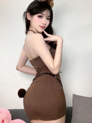 Spicy Sweet Tie-Neck Halter Mini