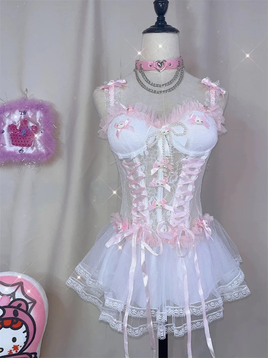 handmade Sweet Lace Suspender Dress