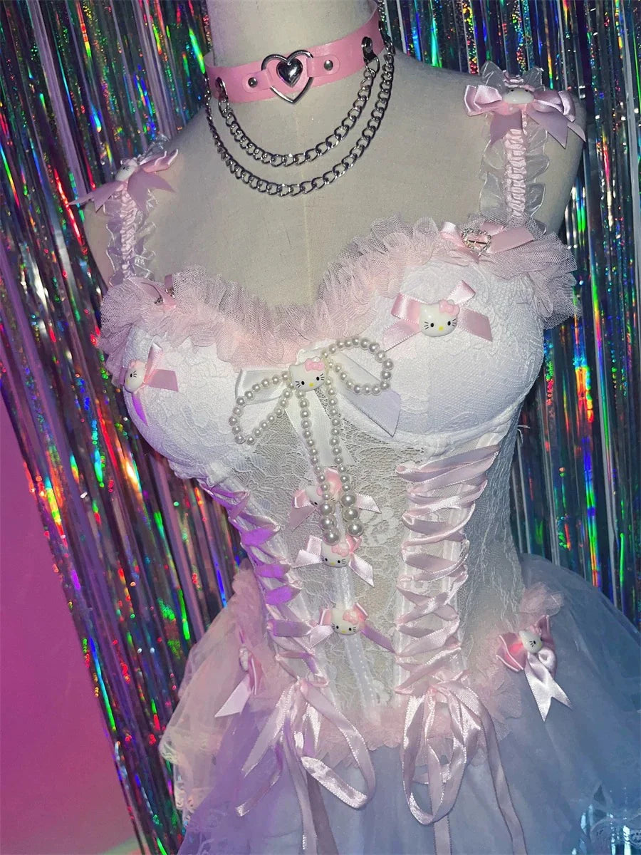 handmade Sweet Lace Suspender Dress