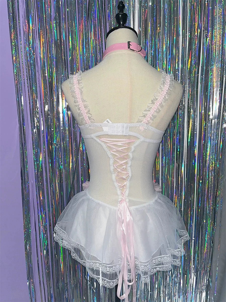 handmade Sweet Lace Suspender Dress