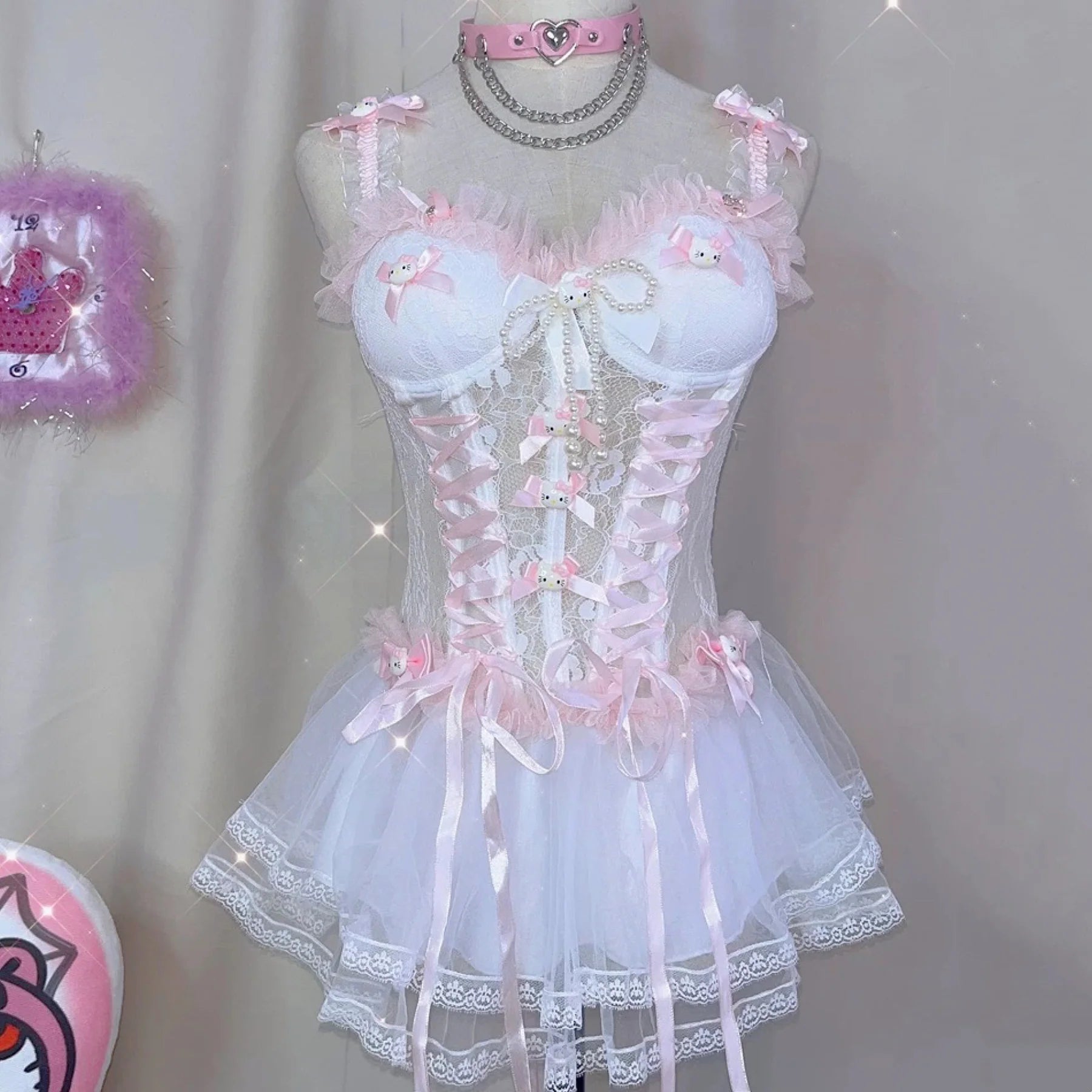 handmade Sweet Lace Suspender Dress