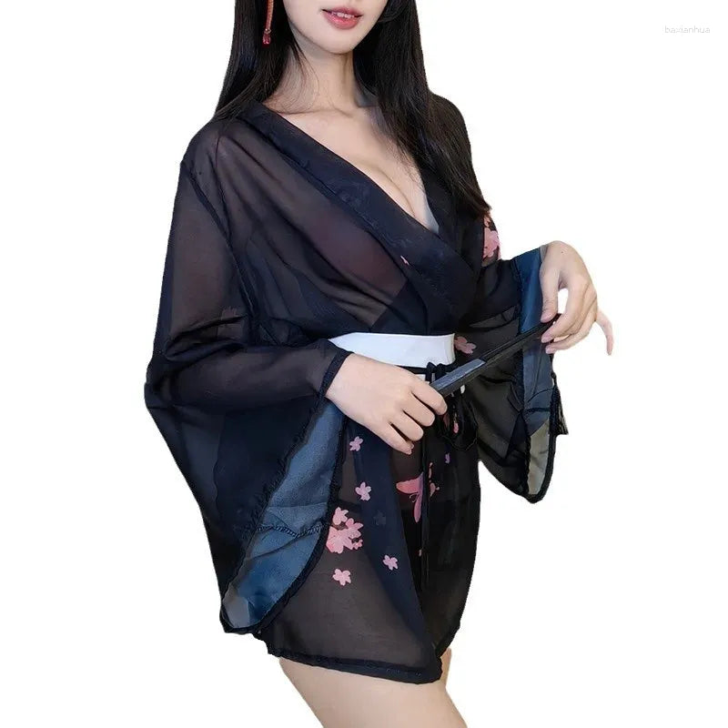 Japanese Kimono Bathrobe Lingerie for Curves