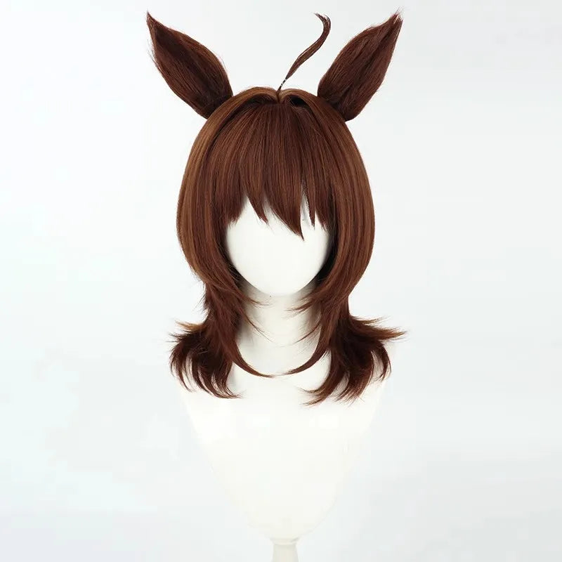Agnes Tachyon “Pretty Derby” Cosplay Wig – Sleek Pink & White Racing Style