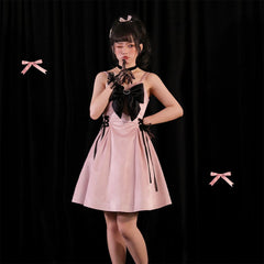 Velvet Sweetheart Suspender Dress