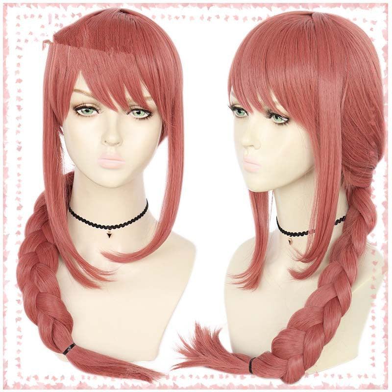 Makima “Control Devil” Cosplay Wig – Sleek Red-Black Anime Hairpiece