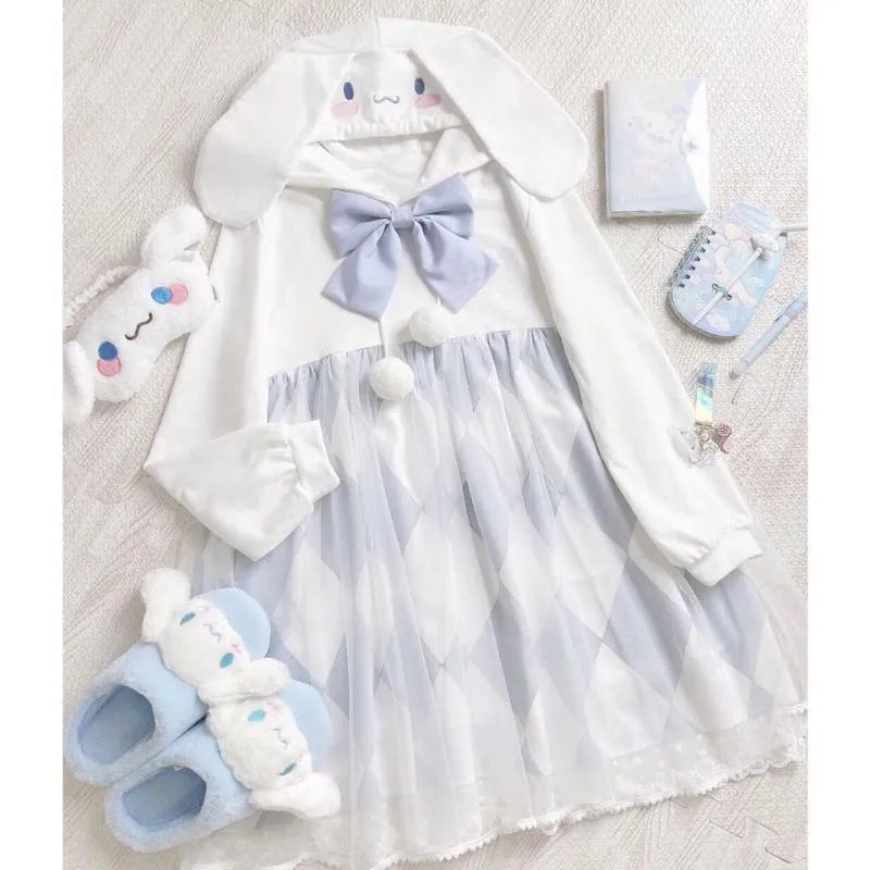 Dreamy HOUZHOU Kawaii Muslin Tulle Lolita Dress